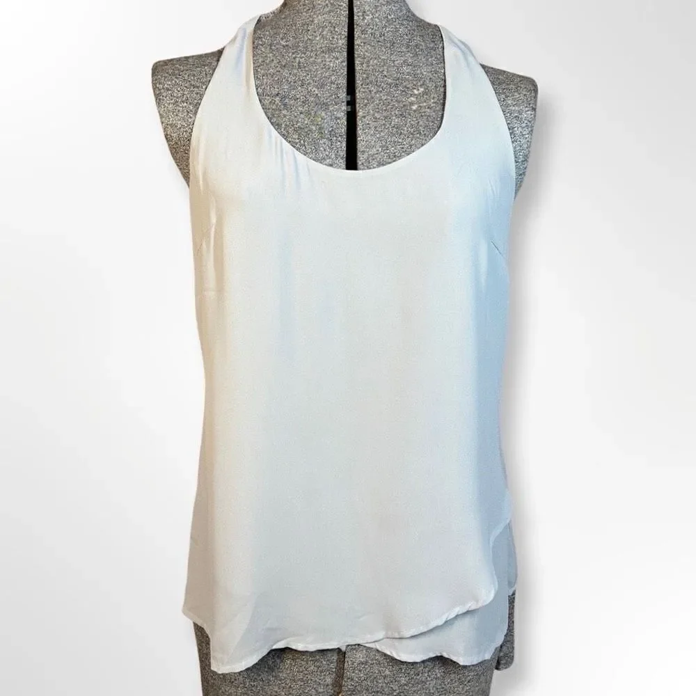 💜 3/30 6/50 Banana Republic Racerback Lightweight Tank  in Sidewalk Gray Size S